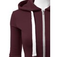 thumbnail image 4 of Doublju Women's Lightweight Pocket Zip-Up Hoodie Jacket for Women with Plus Size, 4 of 4
