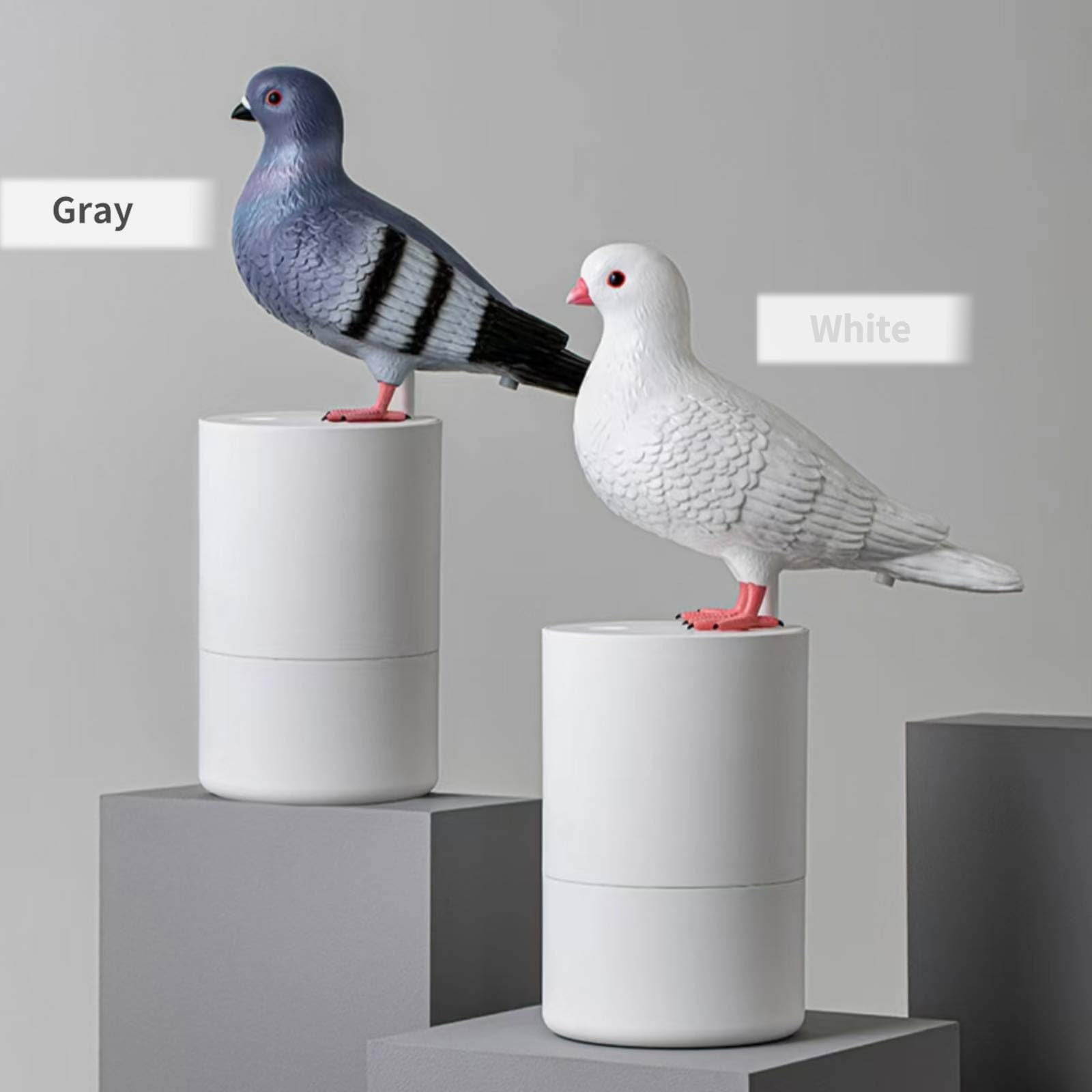 Bird of Peace Foam Soap Dispenser - Funny Pigeon Poop Induction Hand Washer Automatic Soap Dispenser for Kitchen & Bathroom (Gray)