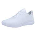 thumbnail image 1 of NEWMAL Women's Walking Shoes Comfy Casual Knit Sneaker (7,All White）, 1 of 6