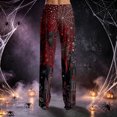 thumbnail image 4 of QWKLEAJ Halloween Pajama Pants Men Spooky Sleepwear Lounge Pants Horror Themed Fleece Trousers Pumpkin Ghost Print Loungewear Mens Sleep Bottoms Funny Halloween Night Pants, 4 of 6