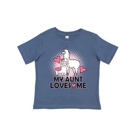 

Inktastic Aunt Loves Me Llama Niece Girls Gift Toddler Toddler Girl T-Shirt