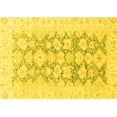 thumbnail image 1 of Ahgly Company Machine Washable Indoor Rectangle Oriental Yellow Traditional Area Rugs, 7' x 9', 1 of 4