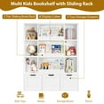 thumbnail image 6 of Homfa 6 Cube Toy Storage, Cube Organizer with Sliding Rack, 3 Drawer Kids Bookcase and Bookshelf, White, 6 of 7