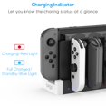 thumbnail image 4 of Charger for Switch &Switch OLED Joy Cons Controllers, Charging Dock Base Station for Switch Joycons with Indicator, Charger Station Stand for Joy Cons- White, 4 of 9