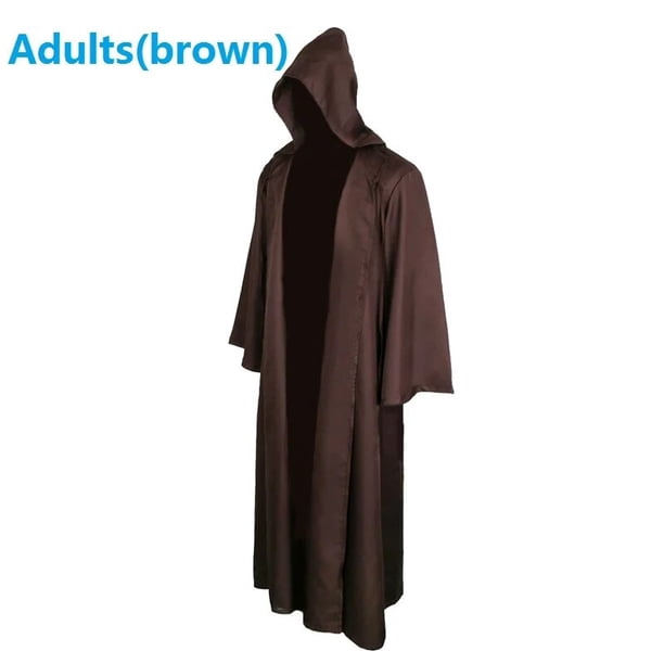 Capa de caballero Jedi/Sith para adultos y niños, capa con capucha, disfraz de Halloween, solo capa, Unisex