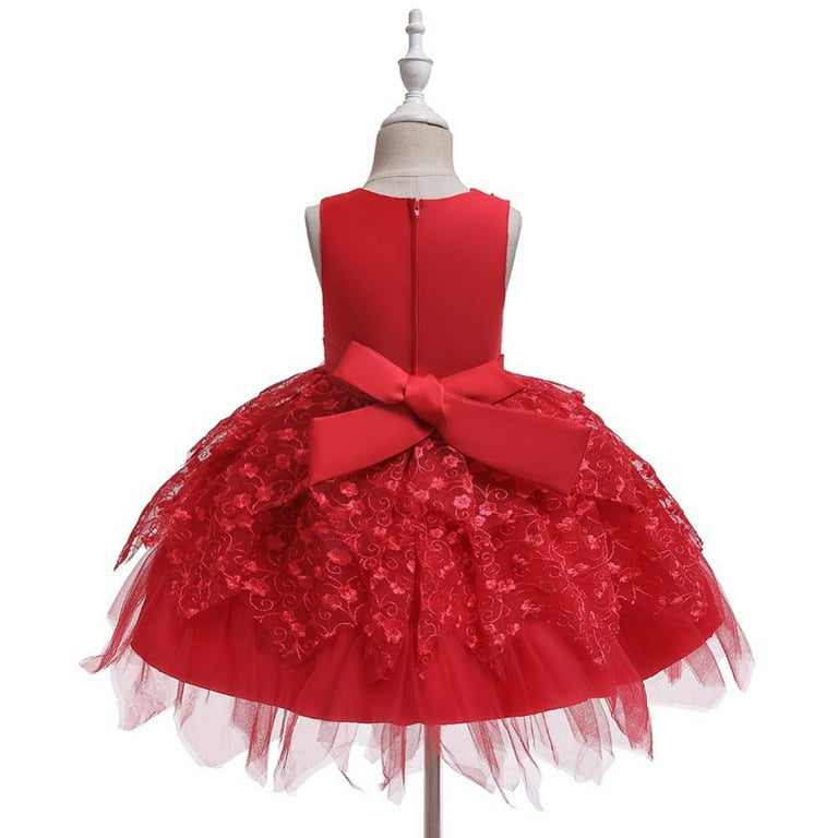 Baby Girl Flower Dress Infant Wedding Bridesmaid Birthday Party Pageant  Tutu Tulle Princess Dresses for 0-5T