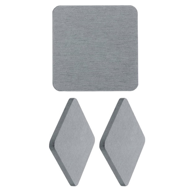 Uxcell 3Pcs Posavasos de Diatomeas, 3.9 x 3.9" Set de 3 para Tazas, Bebidas y Jabón, Gris