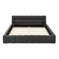 thumbnail image 4 of Queen Size Upholstered Bed Frame,No Box Spring Needed, Sturdy Solid Wood Platform Bed with Thick Chenille Fabric & Headboard , Easy Assembly, Modern Bedroom Upgrade, Durable Design, Dark Grey, 4 of 7