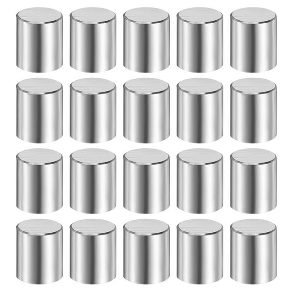 20 Pack 10 mm x 12 mm Dowel Pins, 316L Stainless Steel Cylindrical Dowel Pins Shelf Support Peg Pin Rod Fasten Elements Metal Shelf Pegs Silver Tone