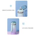 thumbnail image 4 of Gradient Water Bottle Frosted with Straw and Handle for Outdoor Sports Durable and Lightweight Convenient to Use Built in Sealing Ring Sports Water Cup  Yellow-green 500ml, 4 of 8