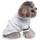 thumbnail image 3 of Albornoz para mascotas, toalla de baño para perros, bata de baño ajustable para gatos, bata de baño de secado rápido con cinturón y capucha para cachorros, perros pequeños, gatos, blanco S Sailing Electrónica, 3 of 5