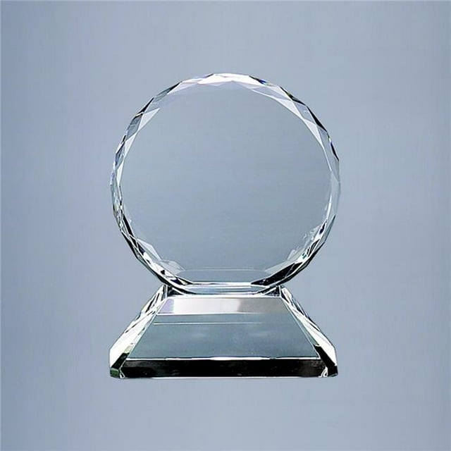 Creative Gifts International 004128 6.75 in. Round Optic Glass Trophy On Base