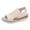 White, variant on Rokment Womens Platform Wedge Gladiator Sandals Stylish Comfortable Elastic Mesh Espadrilles Memory Foam Chunky High Heels Athletic Slip on Walking Summer Shoes Beige Size 6