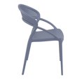 thumbnail image 4 of Luxury Commercial Living 32.25" Gray Mesh Outdoor Patio Round Dining Chair, 4 of 8