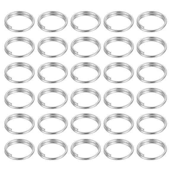 60Pcs 8mm Double Loops Split Rings, Small Round Jump Ring Connector, Silver
