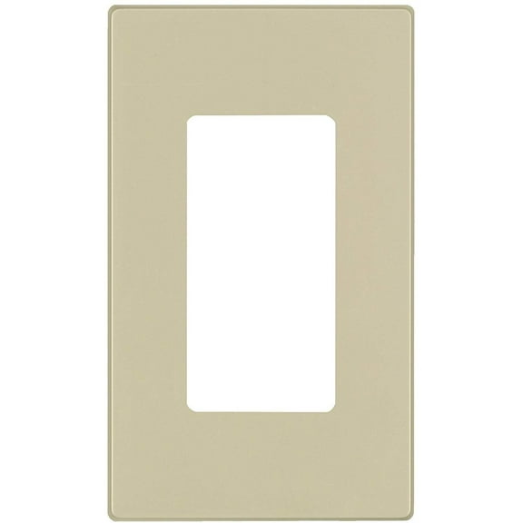 Leviton Screwless Decorative Wallplate 80301-0SI - Ivory - 1 Gang Decora Plus Style