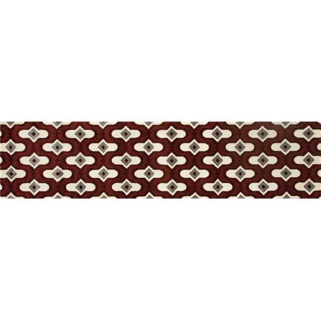 Art Carpet 25122 2 x 8 ft. Troy Collection Protector Woven Area Rug Runner, Red