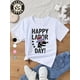thumbnail image 1 of Kids' Labor Dinosaur Patriotic T-Shirt - Cute Cartoon Dinosaur in Uncle Sam Hat & Stars Graphic, "Happy Labor quot; Text, Machine Washable, Casual & Holiday Gift, Spring/Summer Apparel, 1 of 6