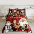 thumbnail image 3 of Manfei Christmas Santa Claus Bedding Comforter Set,Cartoon Snowman Twin Comforter Sets,Red White Bedding Set For Girl Boy,Super Cozy Room Decor Reversible,2pcs, 3 of 9