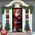 thumbnail image 6 of Merry Christmas Winter Door Hanging Banner Christmas Festive Holiday Wall Art with Snowy Winter Scene Christmas Front Door Decoration and Holiday Xmas Background 71 x 35in, 6 of 6