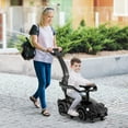 thumbnail image 2 of Gymax 3-in-1 Licensed Lamborghini Ride on Push Car Walking Toy Stroller with USB Port Black, 2 of 8