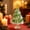 greenwhite-8C-clearacne, variant on Dyegold Handmade Mini Glass Crystal Christmas Tree Ornament Small Desktop Table Decor Colored Figurine for Holiday Party Xmas Decoration Gift