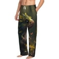 thumbnail image 6 of Hirioo Cute Leaf Animal for Men's PJ Pajama Pants Sleep Pants Men's Home Trousers with Pockets,S-3XL-Medium, 6 of 6