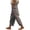 Dark Gray, variant on Plus Size Pants for Women with Side Pockets High Waisted Elastic Waist Casual Plus Size Pants with Side Floral Embroidery