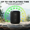 thumbnail image 6 of IPX6 Waterproof Bluetooth Speakers Portable Speakers Bluetooth Wireless 15H Playing Time 360°Stereo Sound,TWS Paring with Bass Dual Pairing for Outdoor Travel，Gift Ideas, 6 of 11