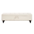 thumbnail image 5 of Beige 59" Bed Bench with Soft Upholstery - Enhances Comfort in Any Room, 5 of 5