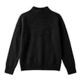 thumbnail image 4 of MYAOYINo Boundaries Womens Ribbed Mock Neck Sweater Textured Pattern Long Sleeve Knit Blouse, 4 of 7