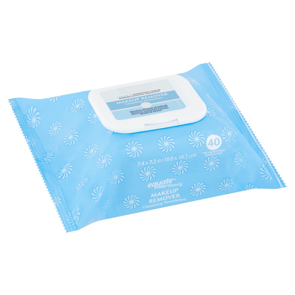 Equate Beauty Makeup Remover Cleansing Towelettes, 40 Towelettes