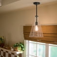 thumbnail image 3 of 42456BKCS Kichler Lighting Everly - 1 Light Mini Pendant - with Transitional inspirations - 13.75 inches tall by 7 inches wide-Black Finish-Clear, 3 of 6