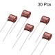 thumbnail image 2 of Capacitores de Película de Polipropileno Metalizado CBB21 400V 0.1uF para Circuitos Eléctricos Lámpara de Ahorro de Energía 30pcs, 2 of 3