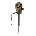 thumbnail image 3 of BNNG Halloween Solar Pathway Lights - Solar Halloween Skull Stake Lights Decorations Outdoor - Waterproof Resin Skeleton Crows Decor for Outside Yard Garden Lawn,15.7 inches, 3 of 5