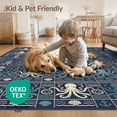 thumbnail image 4 of ODIKA Navy Animals Octopus Ocean Mosaic Nautical Tentacle Wave Border for Home Office, Gaming Room, Under Desk, Non-Slip Chair-Friendly, 4 of 7