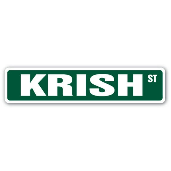 KRISH Street Sign Childrens Name Room Sign | Indoor/Outdoor |  36" Wide