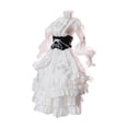 thumbnail image 2 of Bunblic Robe Longue Figurine Articulée 1/6 Femme Gothique Mode Accessoire Photo Poupée Tendance Accessoires de Costume Facile à Porter Robe de Soirée Blanche, 2 of 8