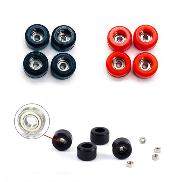 4PCS Mini Assembly Finger Skateboard Parts Deck Bearing Wheels Finger Toy Accs for Mini Gadget Playset Finger Toy DIY PartsGreenChina He Qiyong unisex