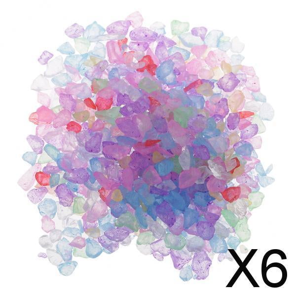 3x20g color cristal decorativo arena DIY joyería florero relleno tanque decoración 6 piezas