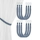 thumbnail image 1 of Uxcell 6-Set Sujetadores de Cortina con Sujetadores de Cortina, Sujetadores Trenzados con Ganchos Metálicos Negros para Decoración de Ventanas del Hogar/Sala/Oficina/Guardería/Habitación/Hotel [Azul], 1 of 1