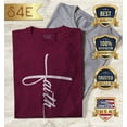 thumbnail image 2 of S4E Men's Faith Cross Religious T-Shirt X-Large Maroon, 2 of 4