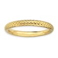 thumbnail image 1 of Sterling Silver Stackable Expressions Gold-plated Cable Ring Size 5, 1 of 3