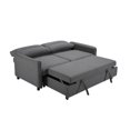 thumbnail image 4 of 3 in 1 Queen Convertible Sofa Bed, 75" Sleeper Sofa, Futon Sofa Couch with Pullout Bed & 3-Angle Adjustable Backrest,Velvet Upholstered Loveseat Lounge Sofa, for Living Room Guestroom Office, Gray, 4 of 9