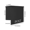 thumbnail image 4 of NACH Stanley Classic Post Large Mailbox, Outside Mailbox with Max Rust Protection, Modern Mailbox Wall Mount, Black, 11.9x6x12.7 inches, UH-1000BLK-A, 4 of 5