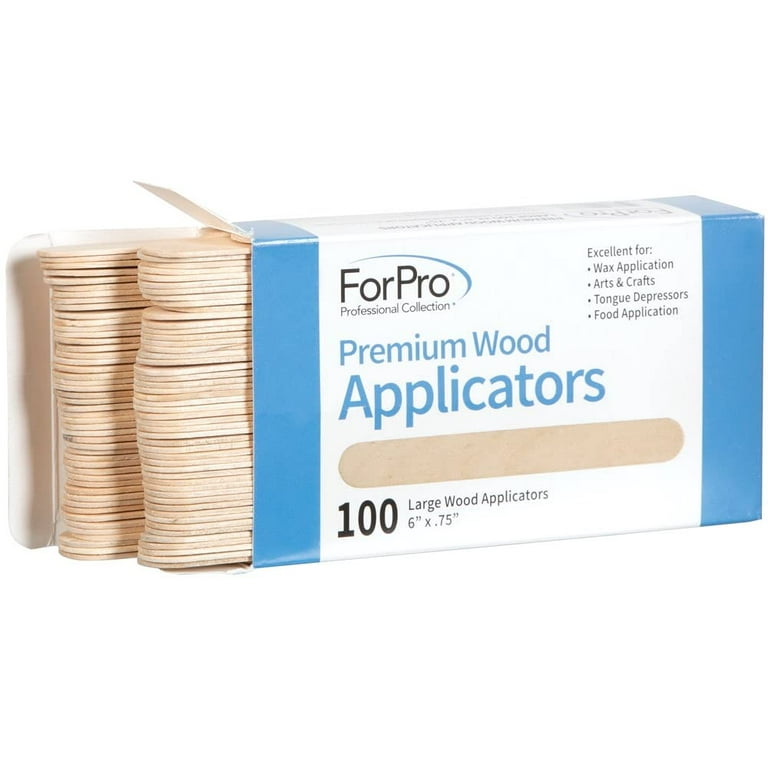 ForPro Professional Collection Premium Wood Applicators, Non-Sterile, Hair  Removal Waxing Sticks, Large, 6” L x .75” W, 100-Count