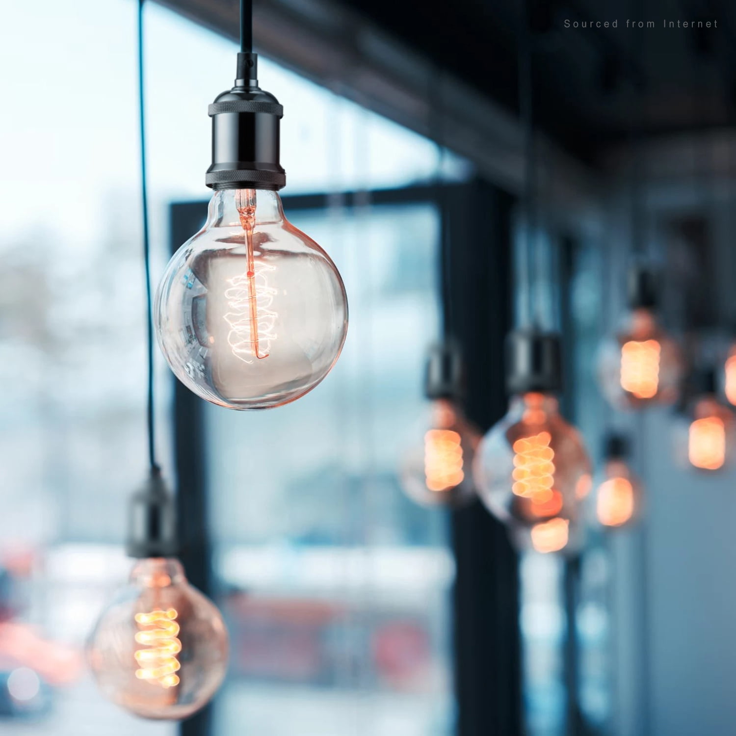 Pendant Light Fixture, 3.28ft UL-Listed Adjustable Cord, Decorative Fixture for Living Room, Coffee Shop, Western Stylish Place, Black