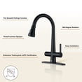 thumbnail image 5 of Single-Handle Pull-Out Sprayer Kitchen Faucet with Digital Display Deckplate included in Matte Black, 5 of 8