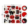 thumbnail image 4 of Funny Halloween Shower Curtain Moon Time Black Cats Orange Ghost Witch Pumpkins Shower Curtains Cartoon Bathroom Decor 72"x72", 4 of 7
