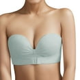 thumbnail image 2 of Gibobby Brasier Cierre Frontal Cómodo botón frontal para mujer, a la moda, ajustable, antideslizante, sin rastro, sin borde de, sujetador sexy(Verde,34), 2 of 5
